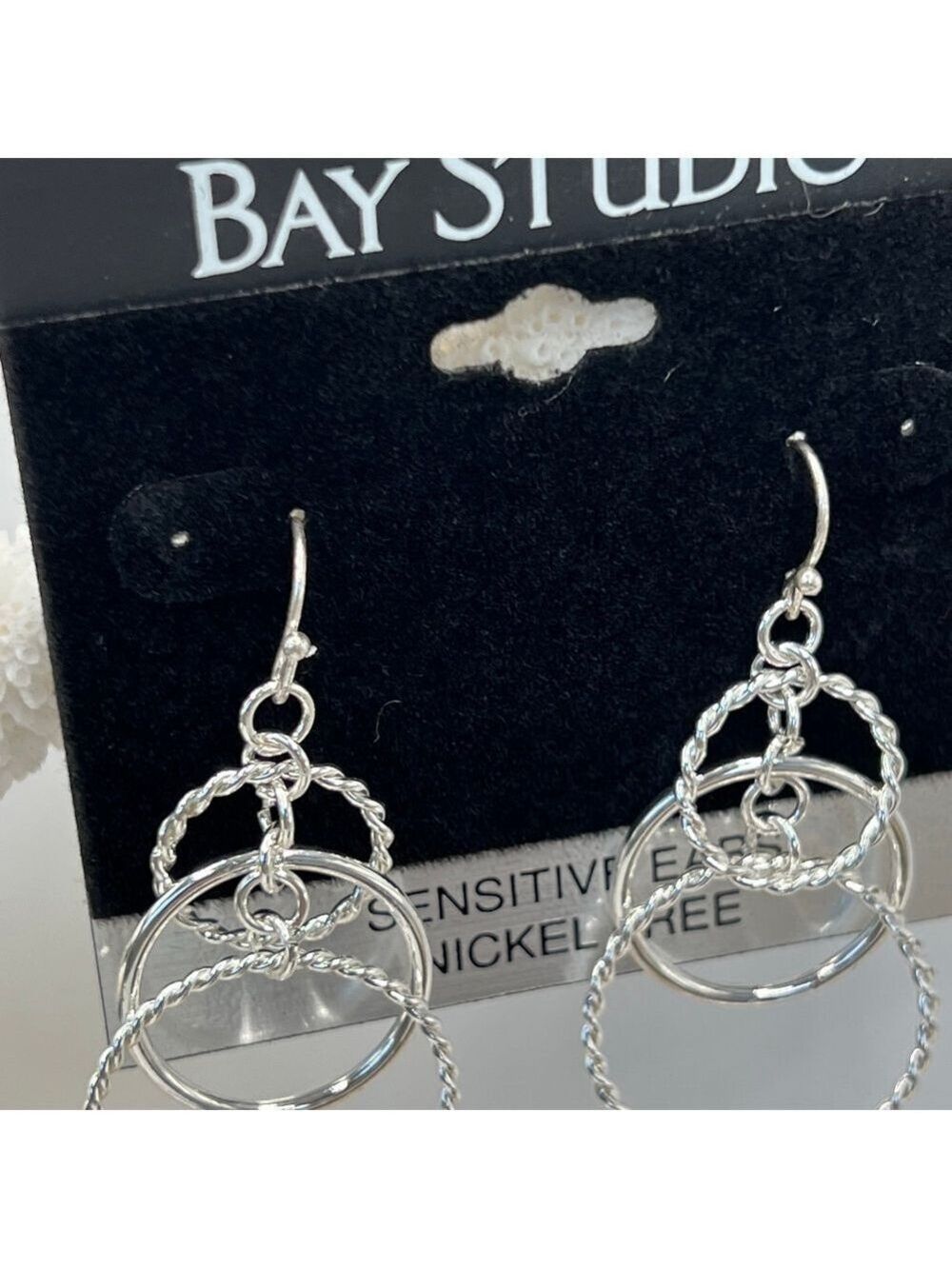 Bay Studios Silver Dangle Drop Earrings
